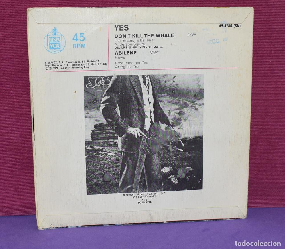 Discos de vinilo: Yes &ndash; Dont Kill The Whale - SINGLE 1978 - Foto 5