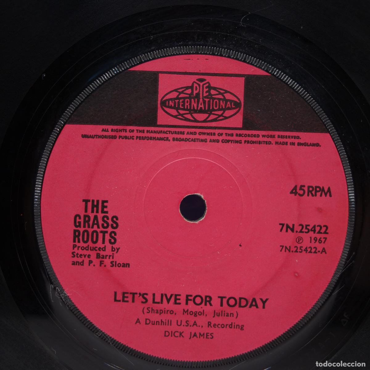 Discos de vinilo: THE GRASS ROOTS - LETS LIVE FOR TODAY - Foto 2