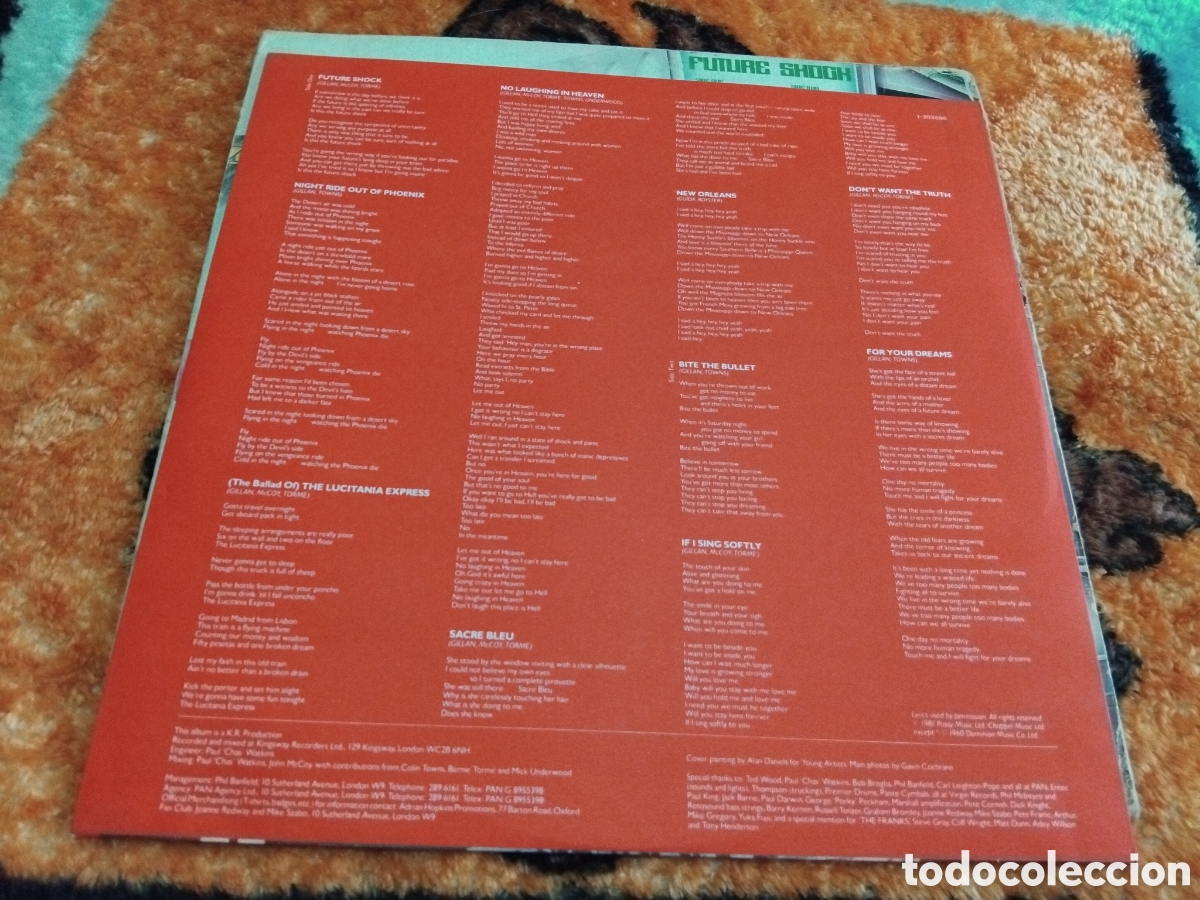 Discos de vinilo: Gillan ,vinilo (Future Sock)Heavy metal - Foto 6