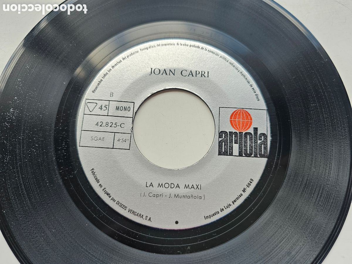 Discos de vinilo: Disco de vinilo de RPM La Moda M&aacute;ximo, La Tele 1970 - Foto 2