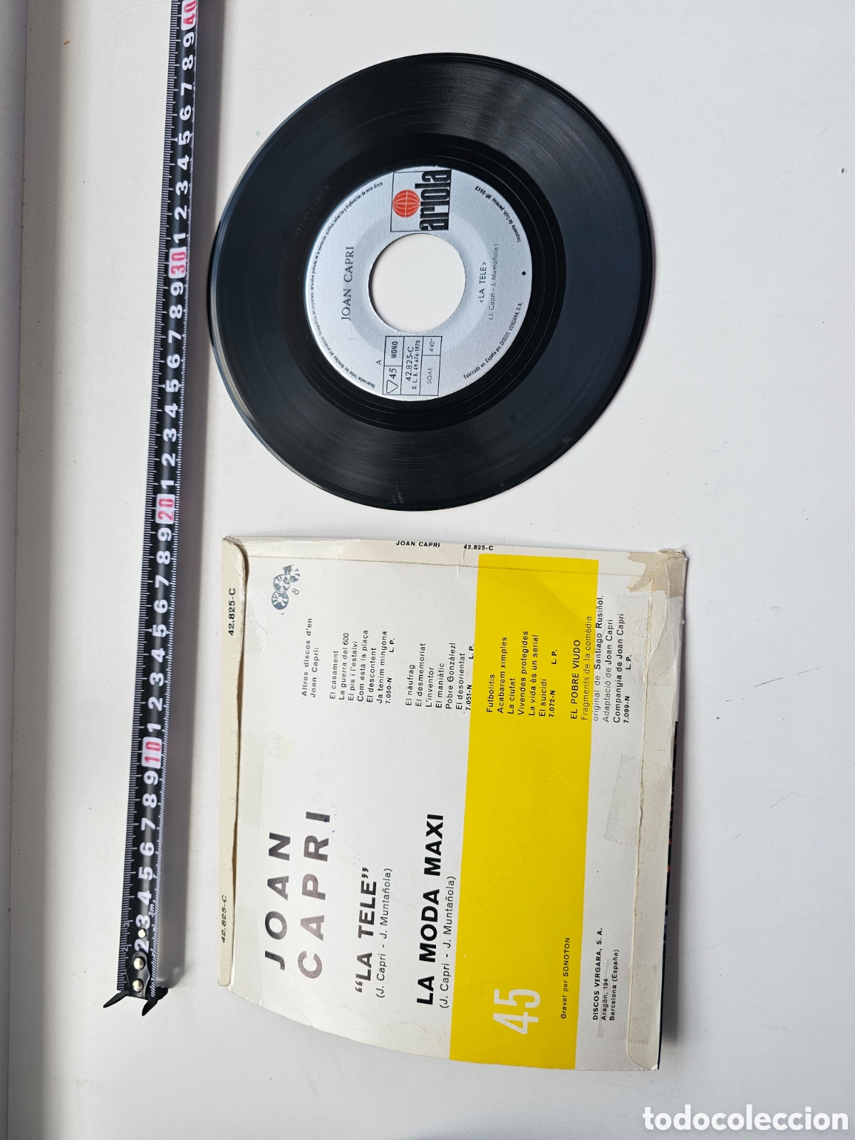 Discos de vinilo: Disco de vinilo de RPM La Moda M&aacute;ximo, La Tele 1970 - Foto 4