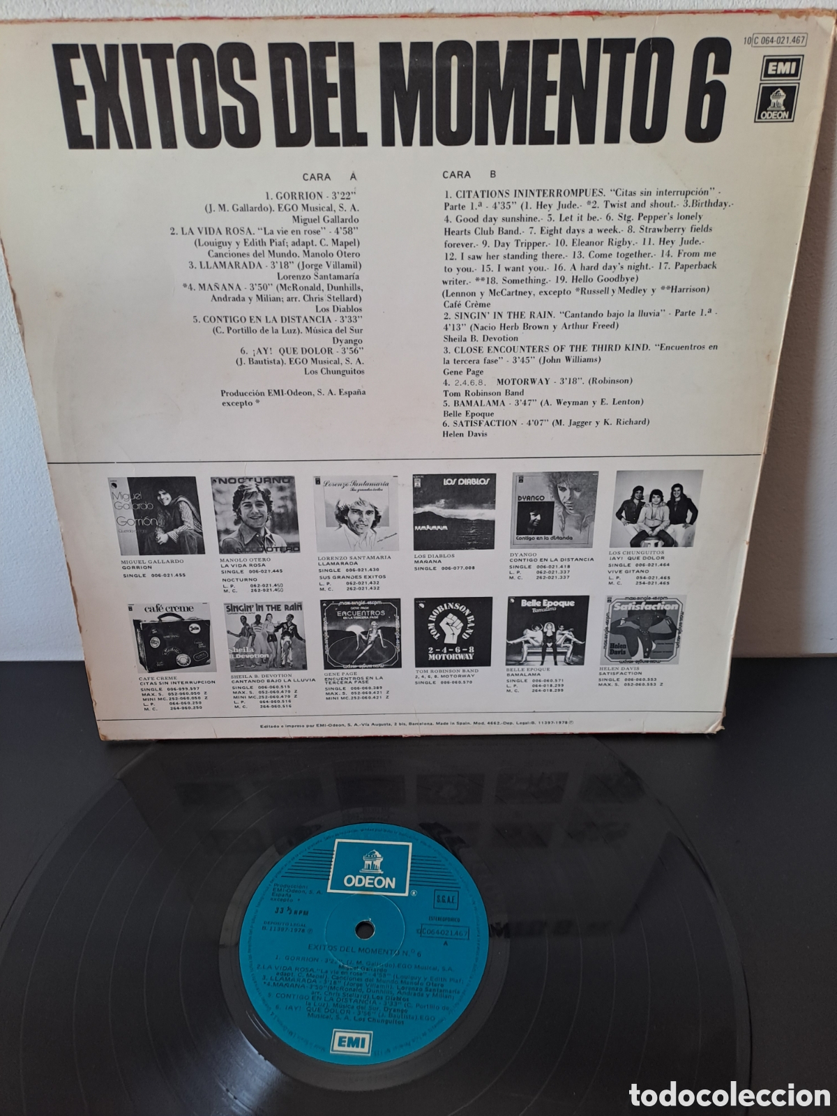 Discos de vinilo: EXITOS DEL MOMENTO 6. EMI. SPAIN. 1978. B.5 - Foto 2