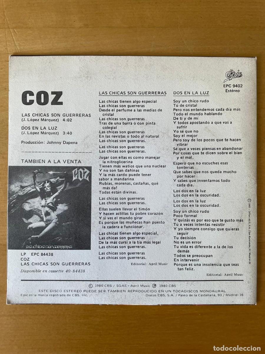 Discos de vinilo: COZ. Las chicas son guerreras - Foto 2