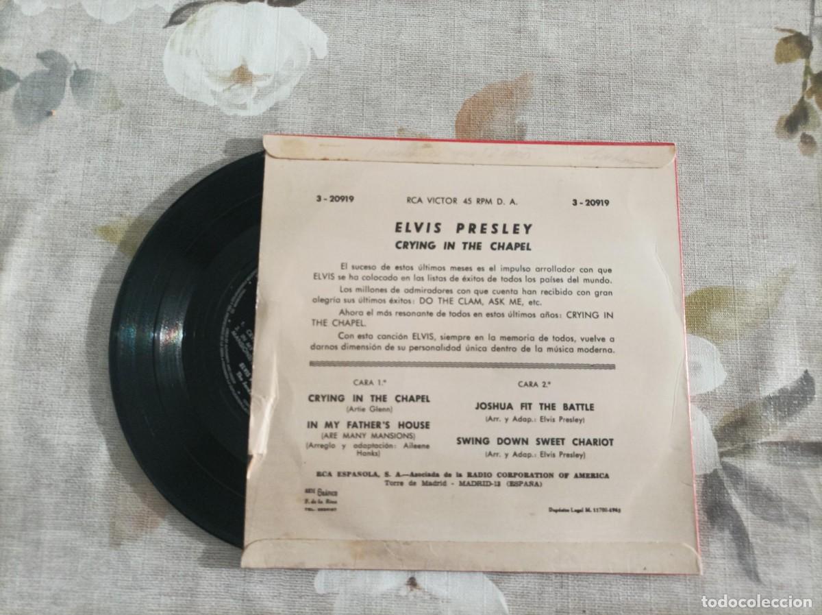 Discos de vinilo: Elvis Crying in the chapel ep - Foto 2