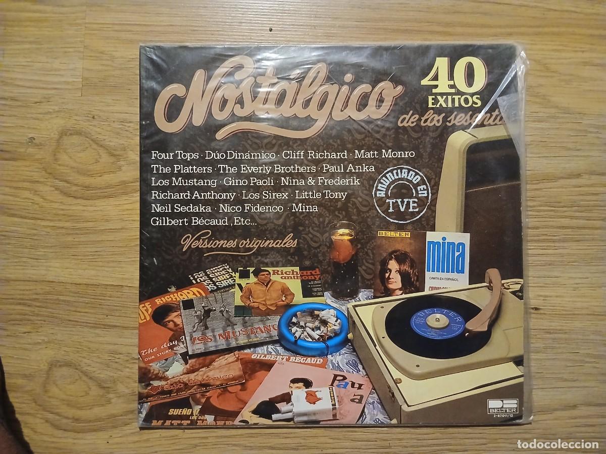 Discos de vinilo: Nost&aacute;lgico - 40 &eacute;xitos de los sesenta - 2 Lps - Foto 1