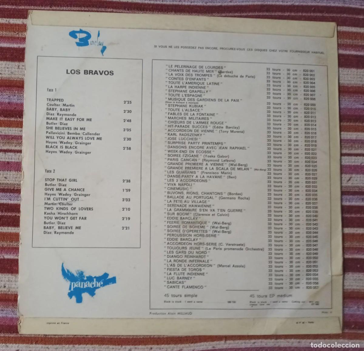 Discos de vinilo: LOS BRAVOS - BLACK IS BLACK - LP. - Foto 2