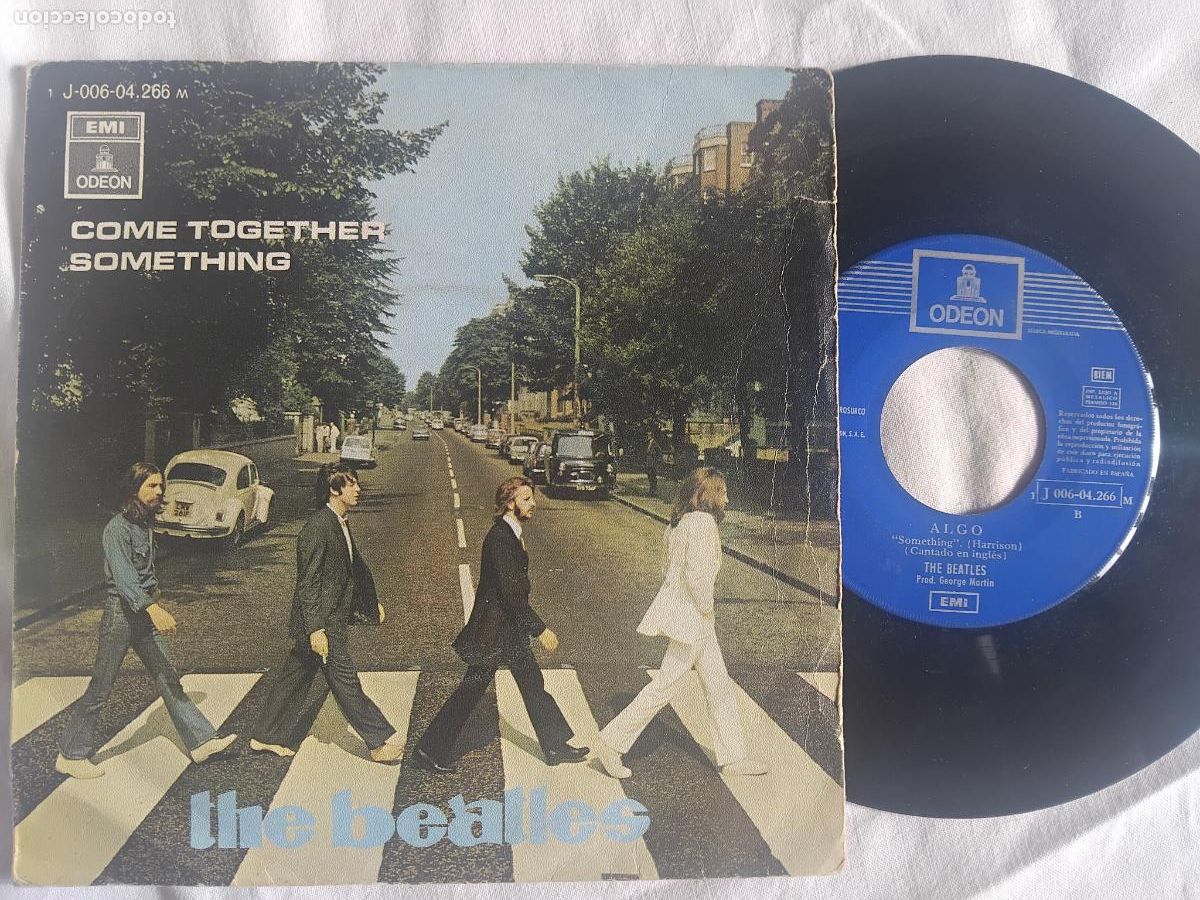 Discos de vinilo: THE BEATLES . COME TOGETHER / SOMETHING, SINGLE ODEON 1969. - Foto 1