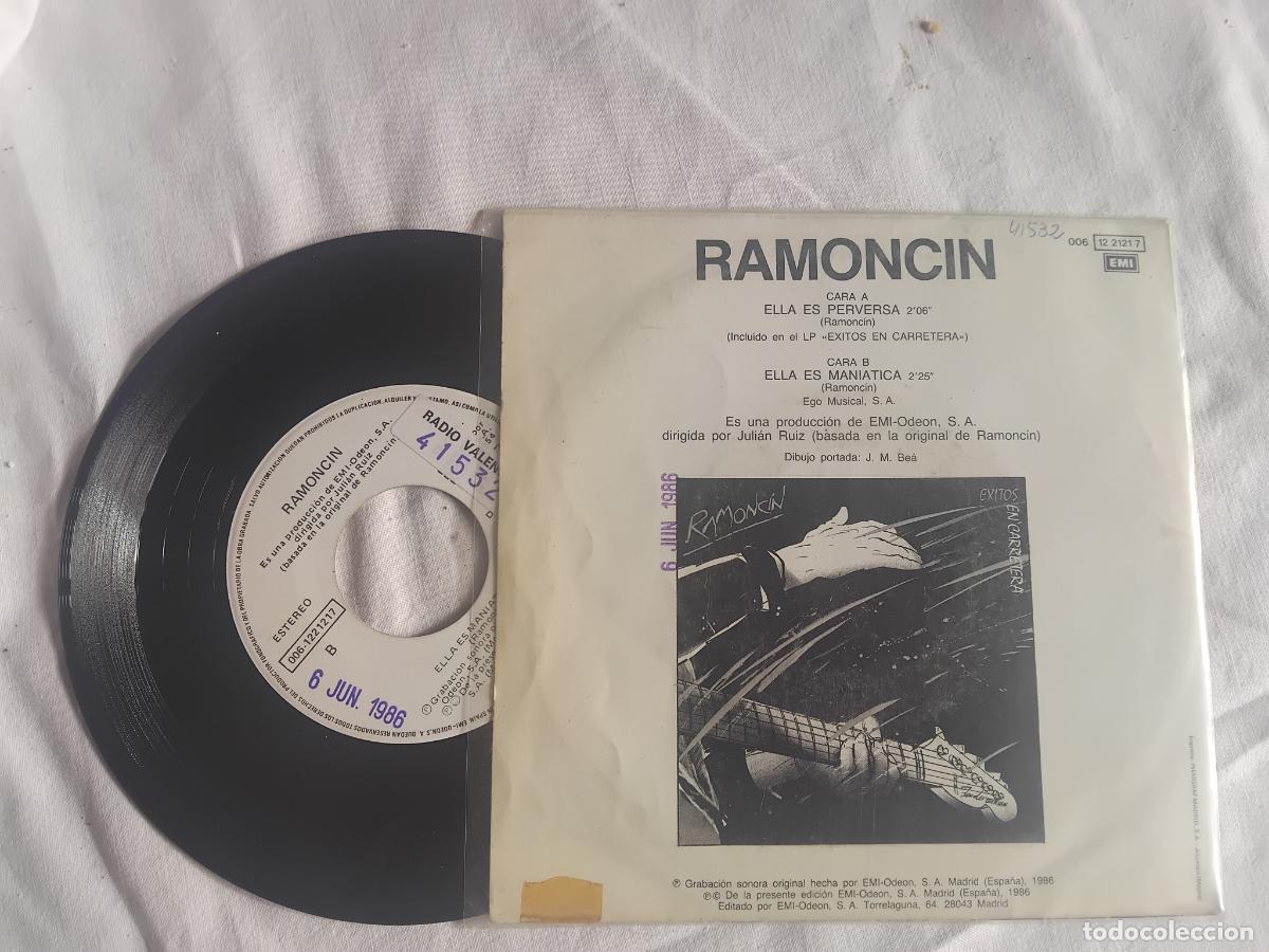 Discos de vinilo: RAMONCIN. ELLA ES PERVERSA / ELLA ES MANIATICA. SINGLE EMI ODEON 1986. - Foto 2