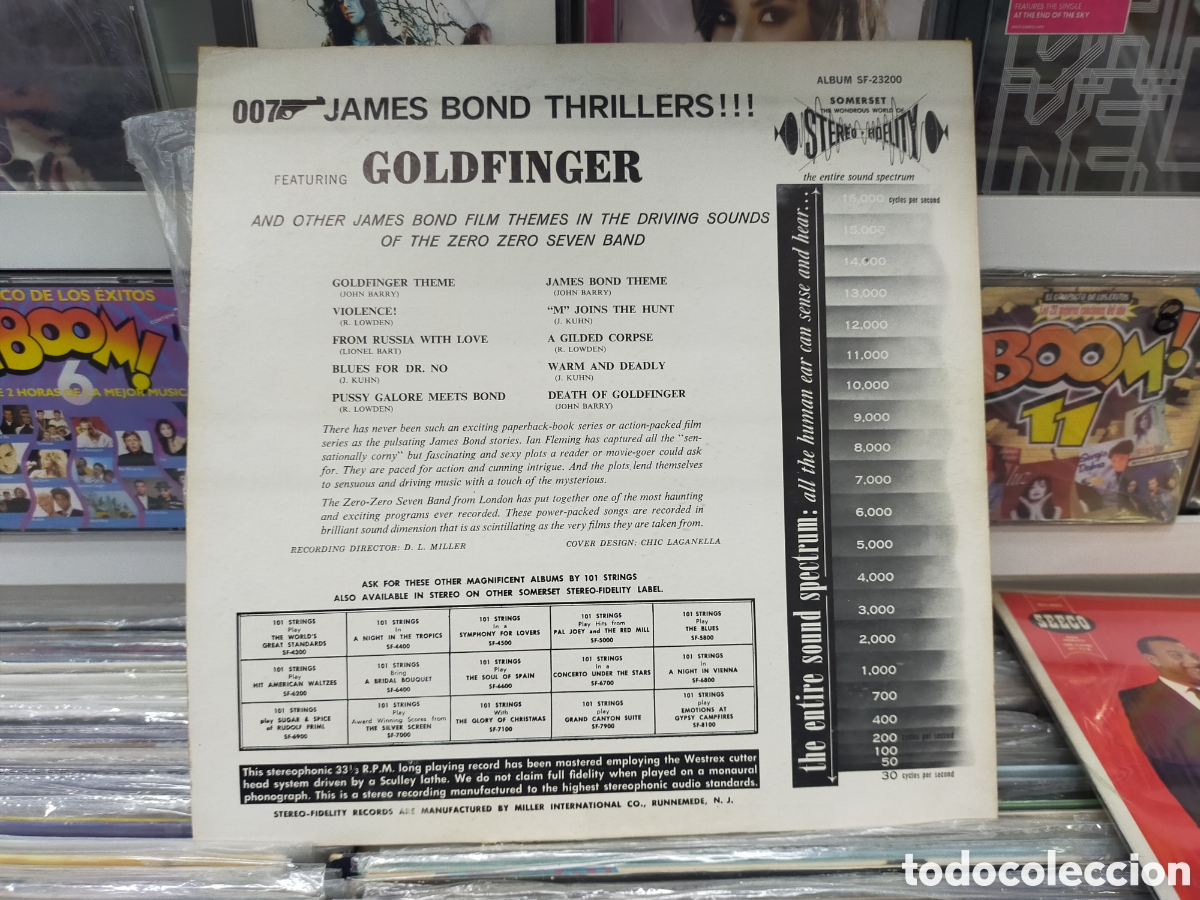 Discos de vinilo: Zero zero seven band lp james bond thrillers!!! U.s.a. - Foto 2