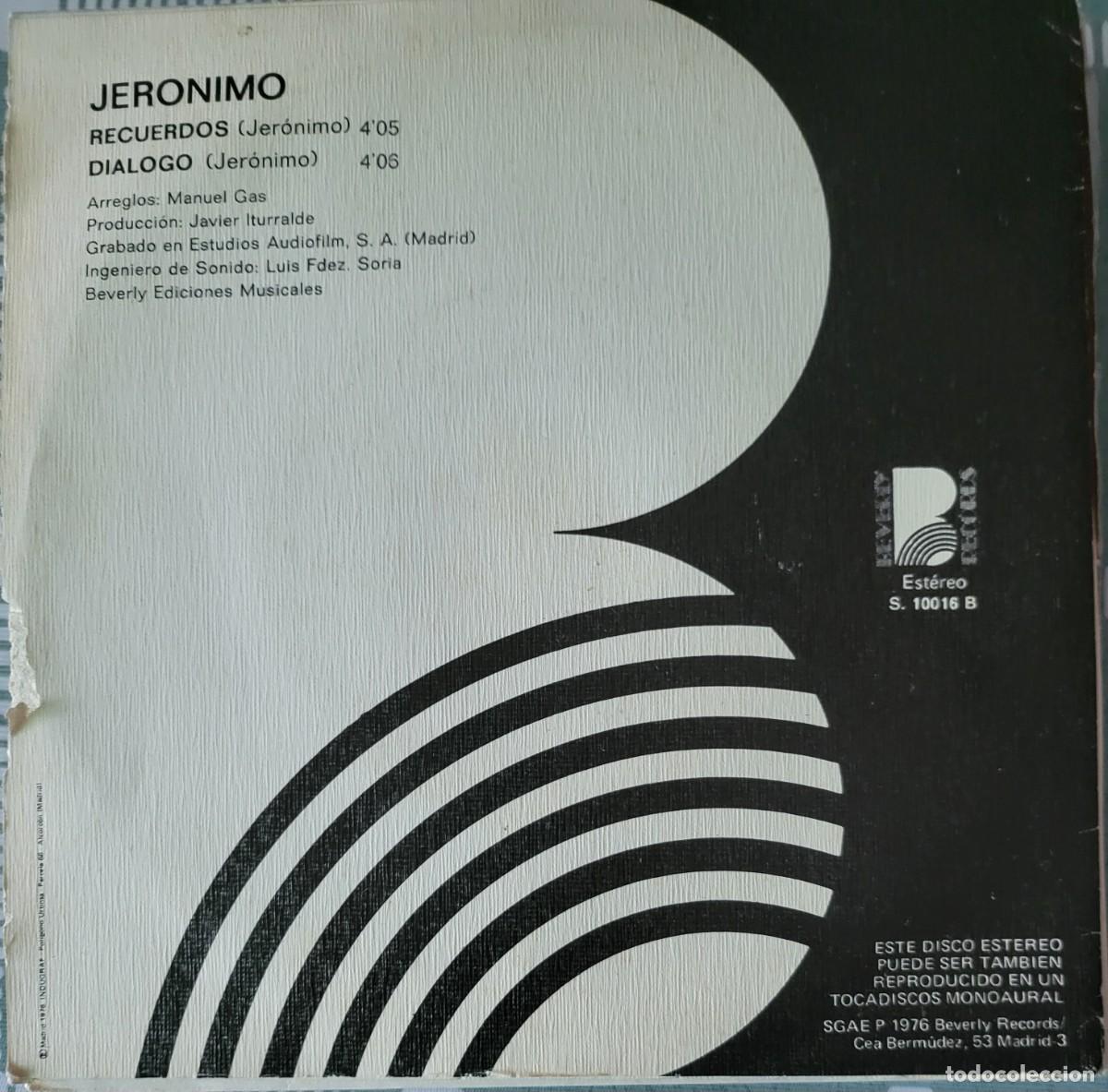 Discos de vinilo: Jeronimo single sello Beverly records editado en Espa&ntilde;a a&ntilde;o 1976... - Foto 2