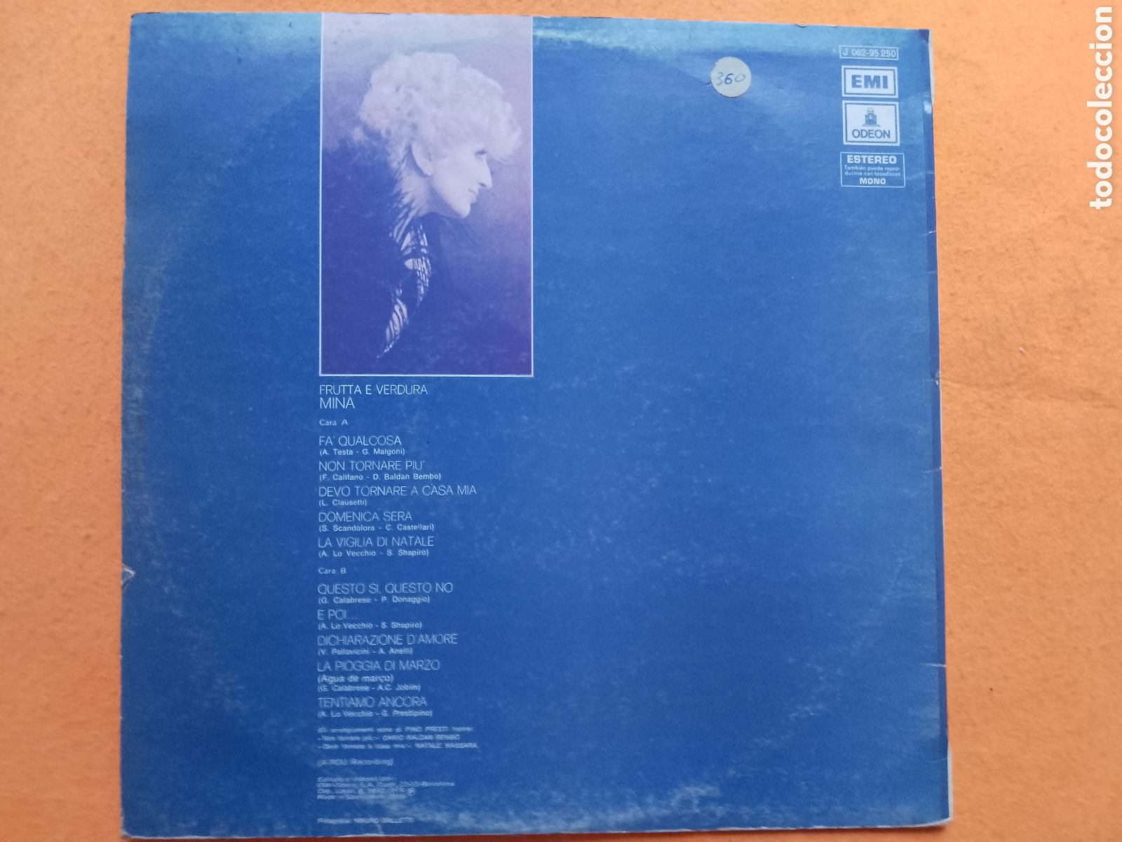 Discos de vinilo: MINA - Frutta E Verdura - ODEON SPAIN 1974 - Foto 2