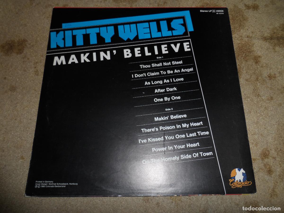 Discos de vinilo: Kitty Wells &ndash; Makin&acute; Believe (GERMANY 1985) - Foto 2