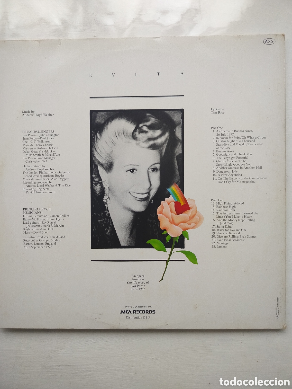 Discos de vinilo: Evita 2xLPs Lloyd Weber/Rice - Foto 2