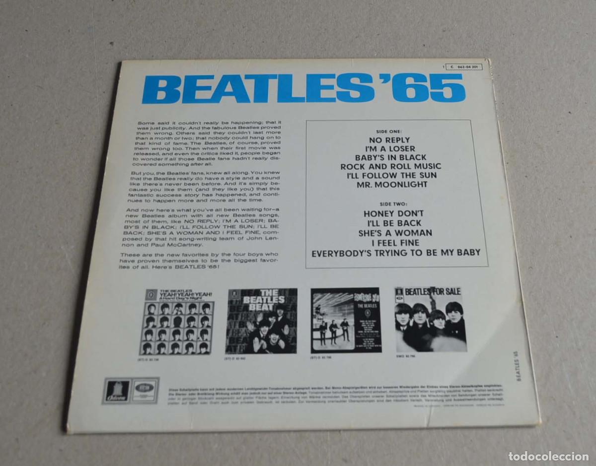 Discos de vinilo: THE BEATLES - BEATLES 65 (ed. 1969) - Foto 2
