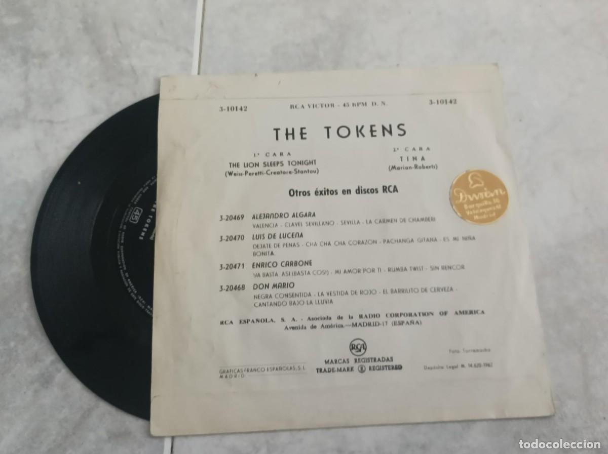 Discos de vinilo: The Tokens single -1962- - Foto 2