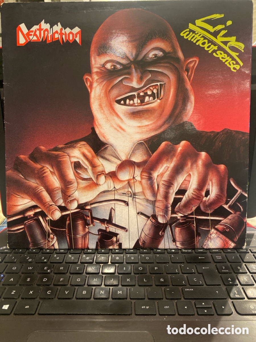 Discos de vinilo: DESTRUCTION - LIVE WITHOUT SENSE LP ALEMANIA - Foto 1