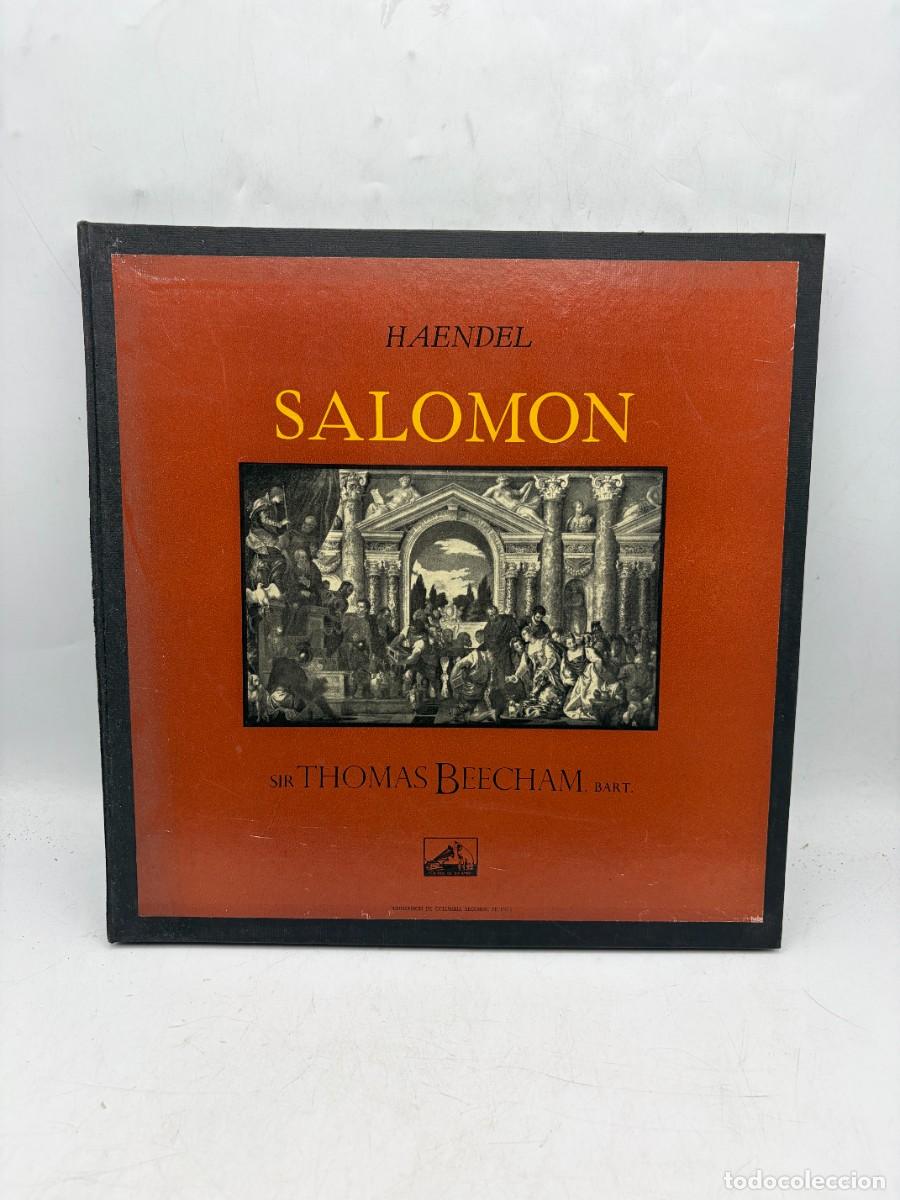 Discos de vinilo: BOX LP - HAENDEL SALOMON &ndash; BEECHAM &ndash; ORATORIO &ndash; 2 DISCOS - Foto 1