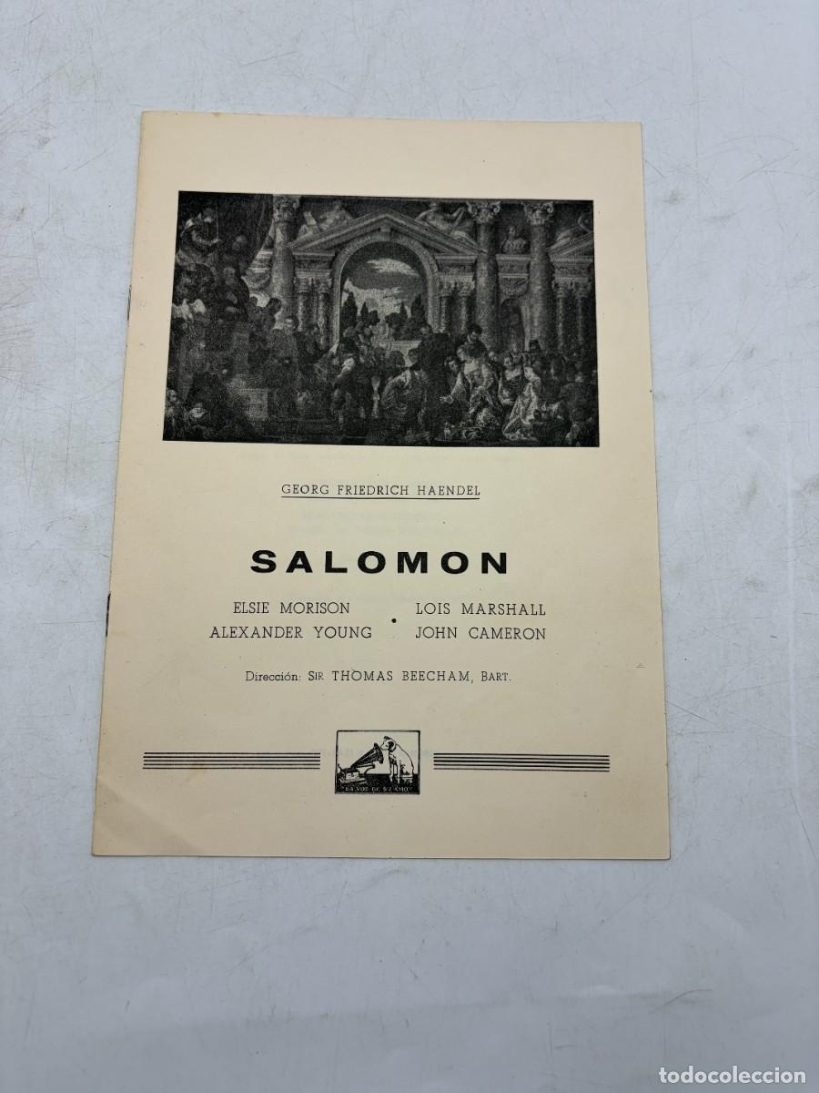 Discos de vinilo: BOX LP - HAENDEL SALOMON &ndash; BEECHAM &ndash; ORATORIO &ndash; 2 DISCOS - Foto 2