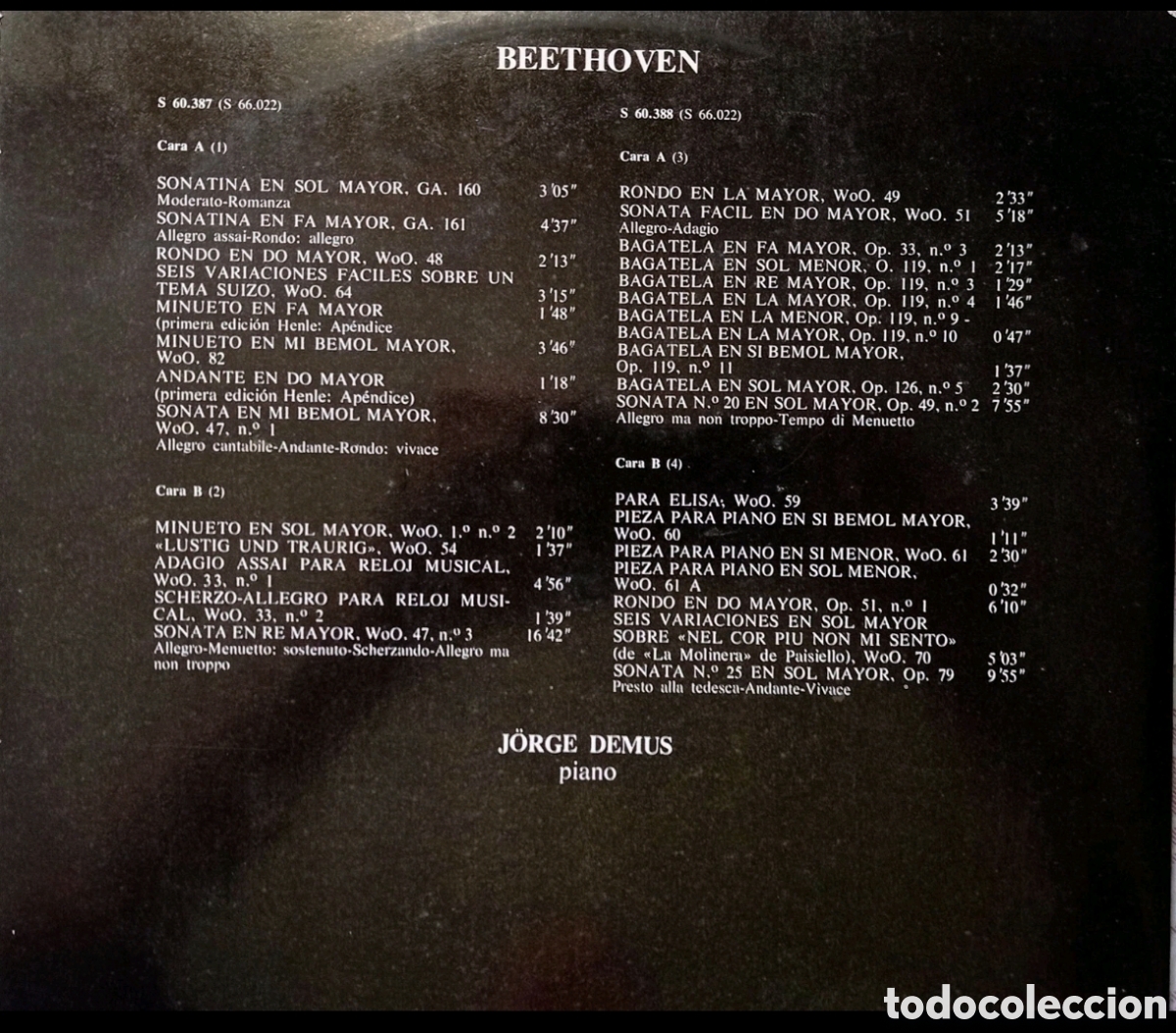 Discos de vinilo: El piano f&aacute;cil de Beethoven 2lp - Foto 2