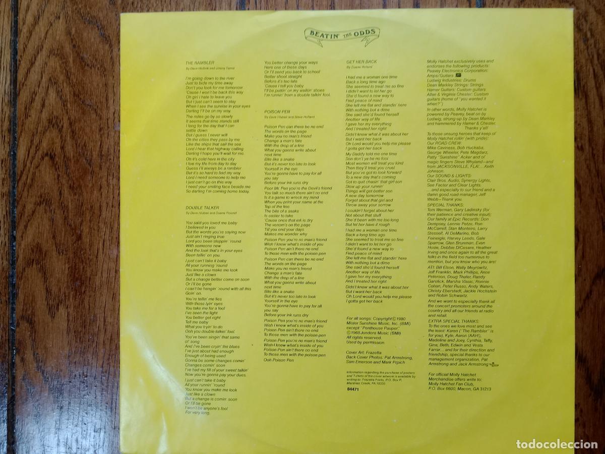 Discos de vinilo: Molly Hatchet - beattin the odds - Foto 4