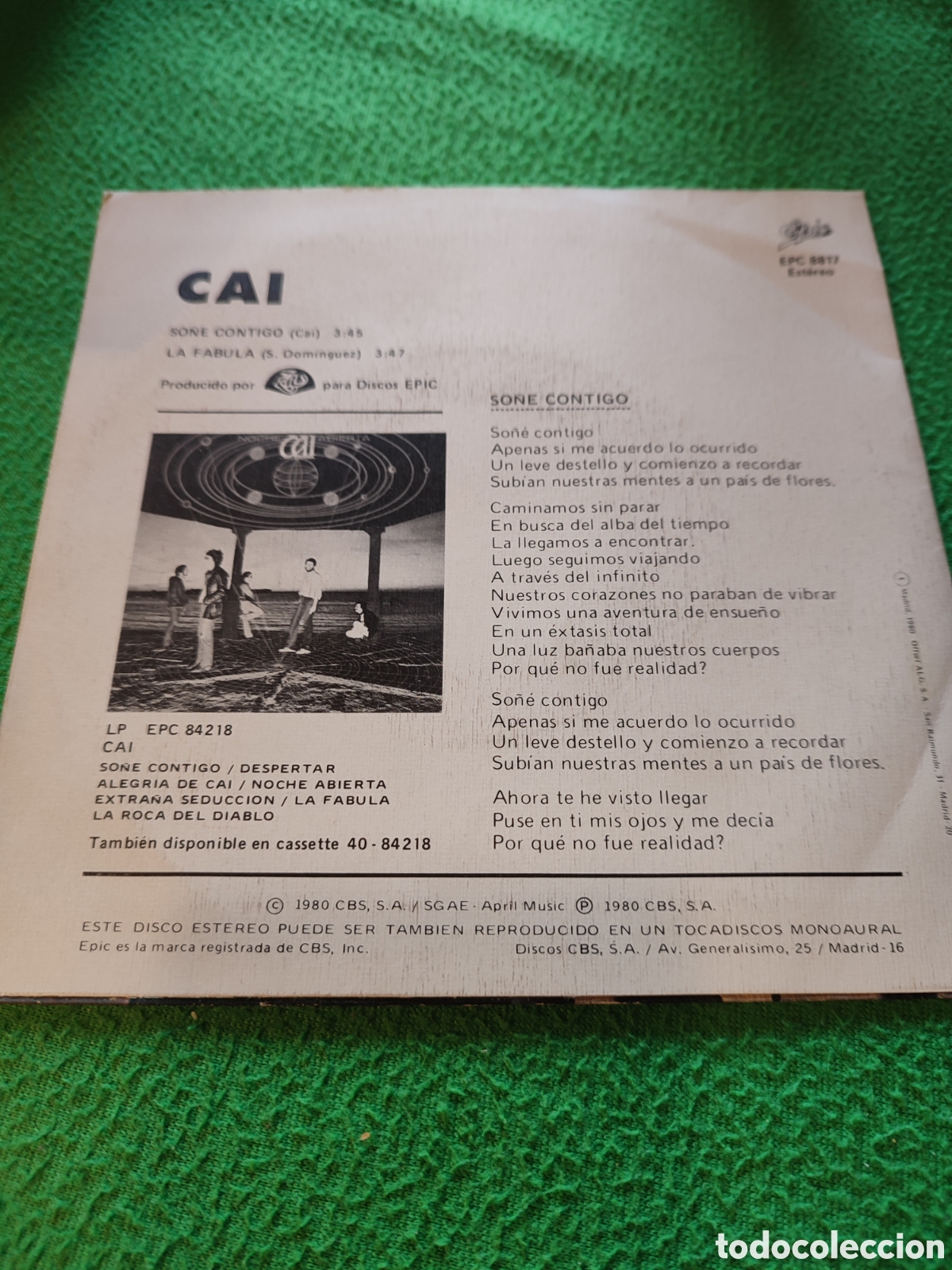 Discos de vinilo: Cai - So&ntilde;&eacute; contigo Edici&oacute;n promocional - Foto 2