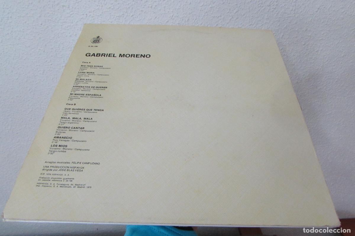 Discos de vinilo: Gabriel Moreno mis tres rosas - Foto 2