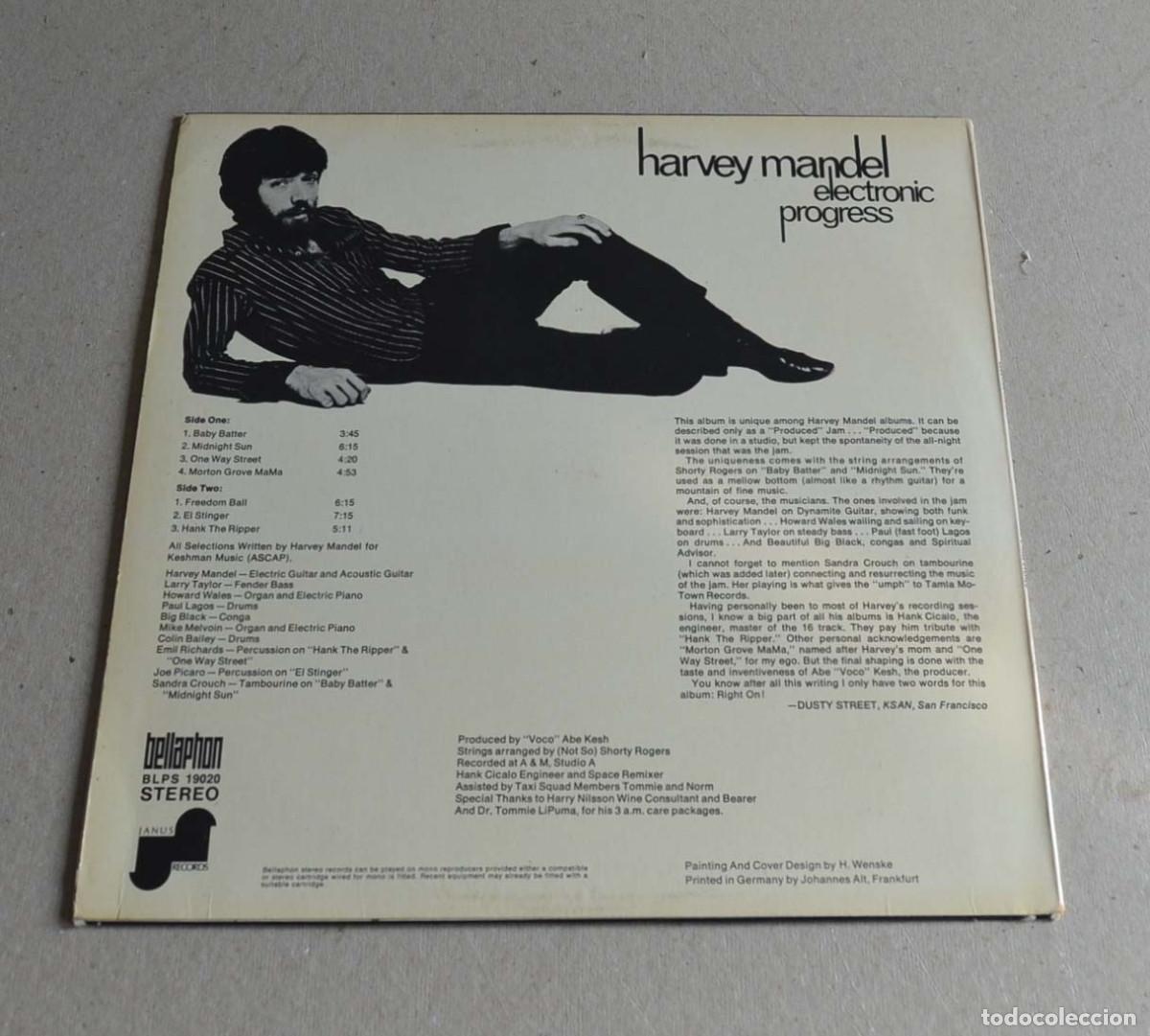 Discos de vinilo: HARVEY MANDEL - ELECTRONIC PROGRESS - Foto 2