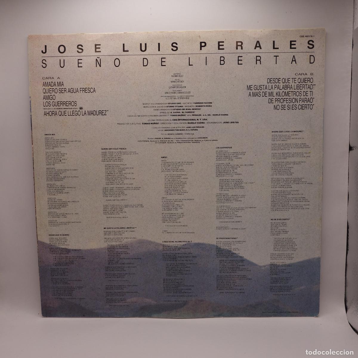 Discos de vinilo: JOSE LUIS PERALES - SUE&Ntilde;O DE LIBERTAD - Foto 4