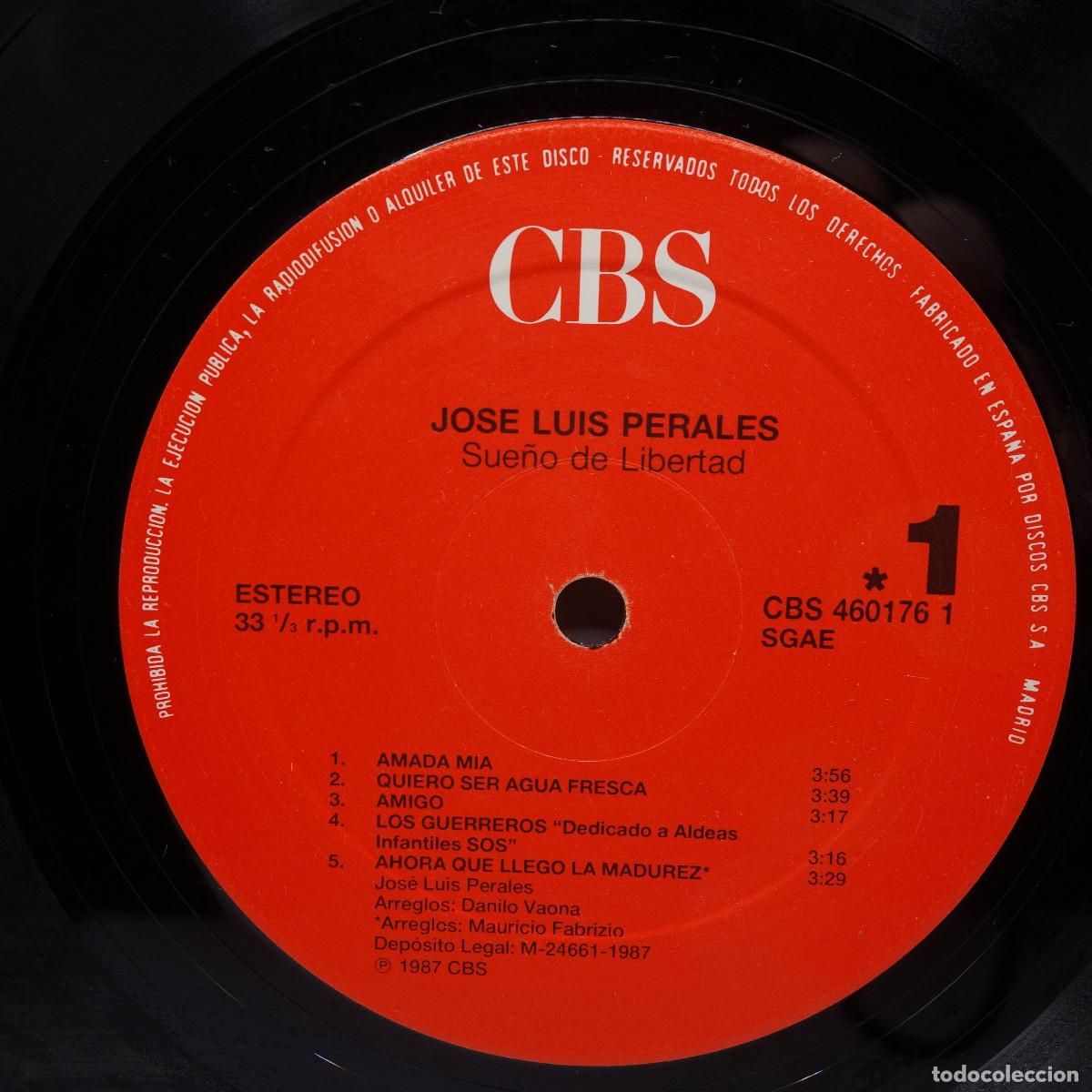 Discos de vinilo: JOSE LUIS PERALES - SUE&Ntilde;O DE LIBERTAD - Foto 7