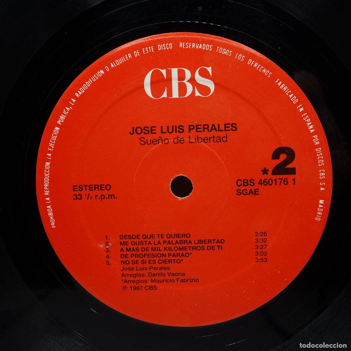 Discos de vinilo: JOSE LUIS PERALES - SUE&Ntilde;O DE LIBERTAD - Foto 9