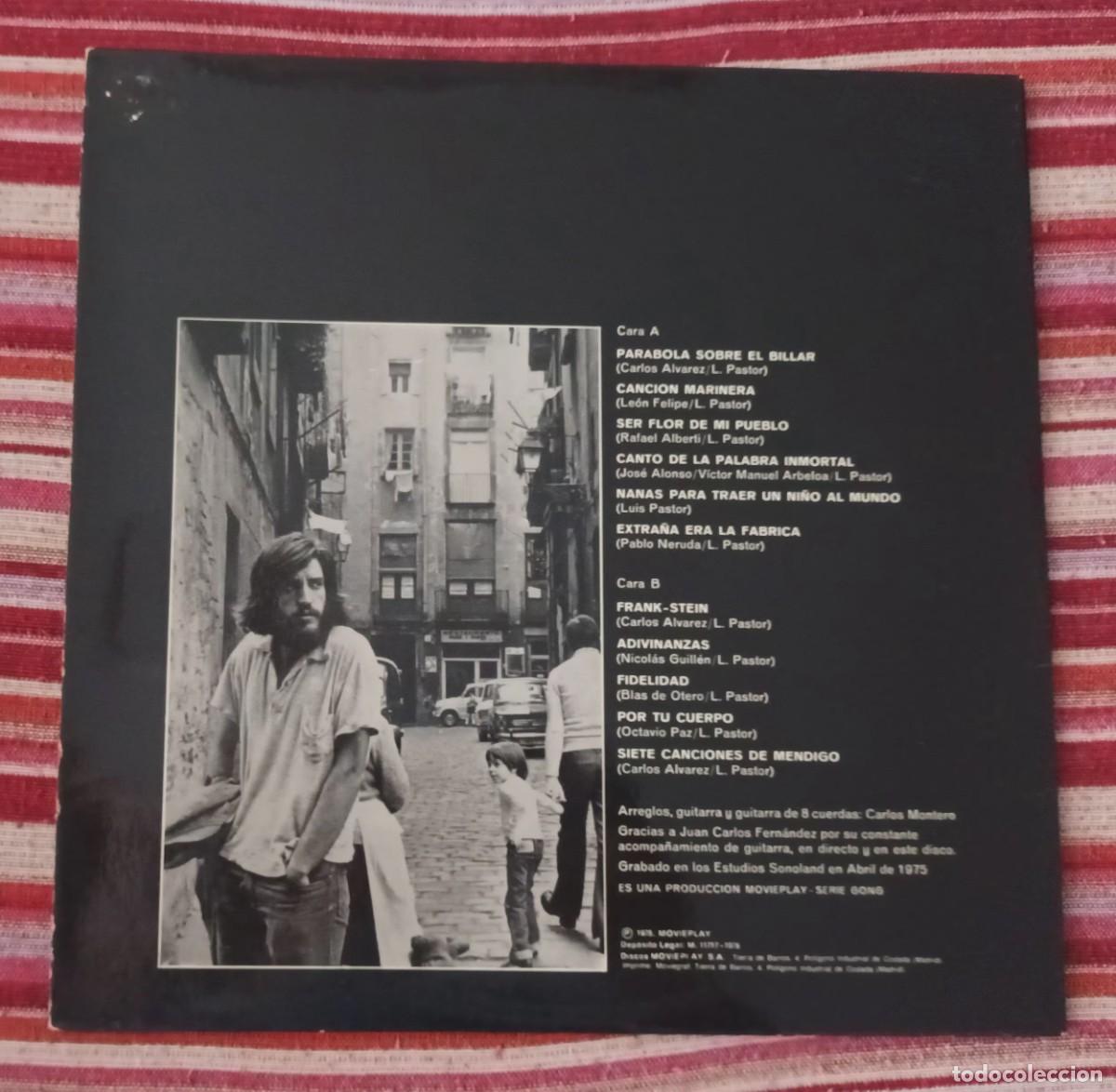 Discos de vinilo: LUIS PASTOR - FIDELIDAD - LP. - Foto 2