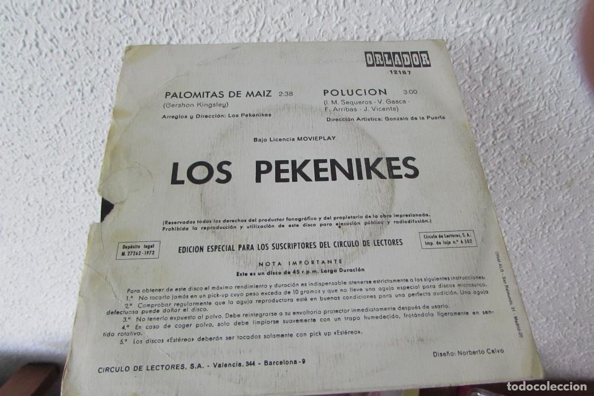 Discos de vinilo: LOS PEKENIKES / PALOMITAS DE MAIZ - Foto 3