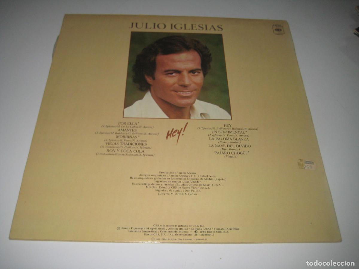 Discos de vinilo: Julio Iglesias - Hey LP 1982 - Foto 2
