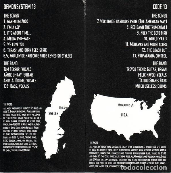 Discos de vinilo: D.S.-13 / Code 13 &ndash; 13 Song Split 7&rdquo; - 7&rdquo; - 2000 - Havoc Records &ndash; HC7023 - Foto 2
