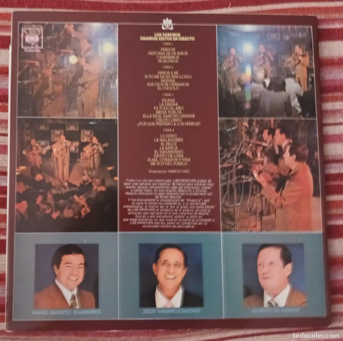 Discos de vinilo: PANCHOS (LOS) - GRANDES EXITOS EN DIRECTO - 2 LPS - Foto 2
