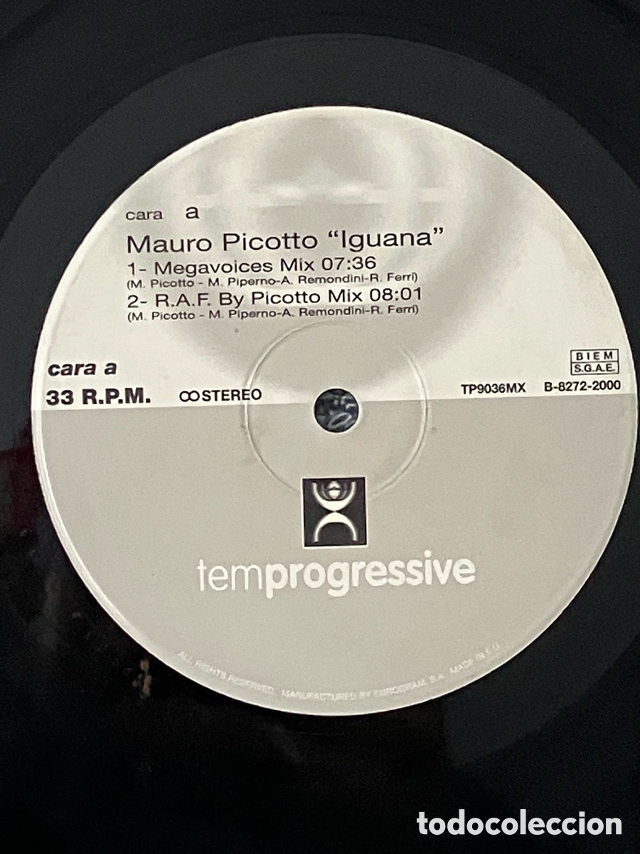 Discos de vinilo: Mauro Picotto - Iguana - Foto 7