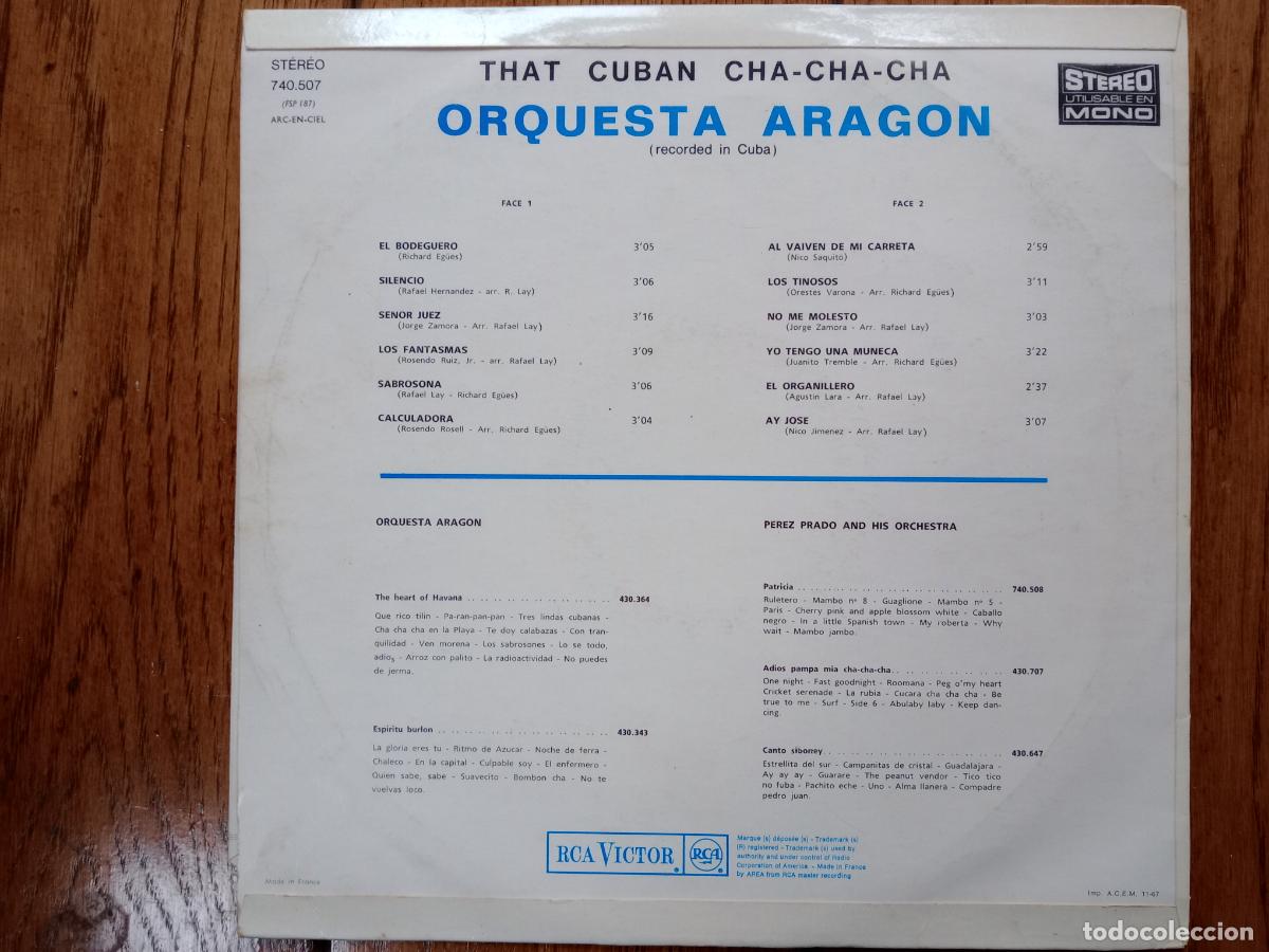 Discos de vinilo: Orquesta Arag&oacute;n - that cuban cha-cha-cha - Foto 2
