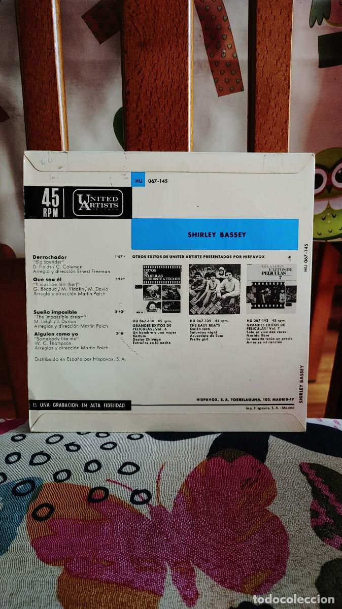 Discos de vinilo: SHIRLEY BASSEY-EP DERROCHADOR +3 - Foto 2