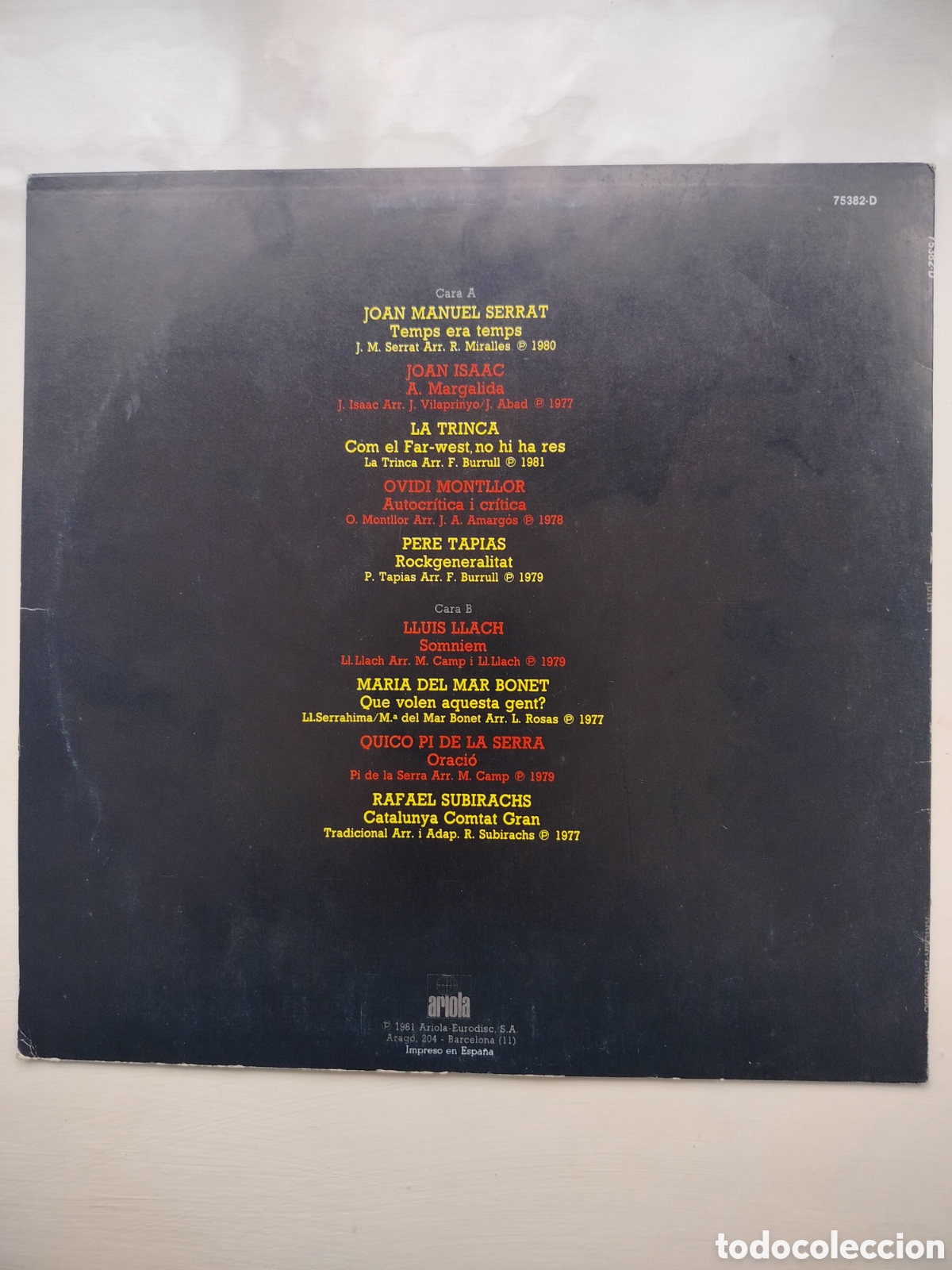 Discos de vinilo: Junts LP Artistas Catalanes - Foto 2