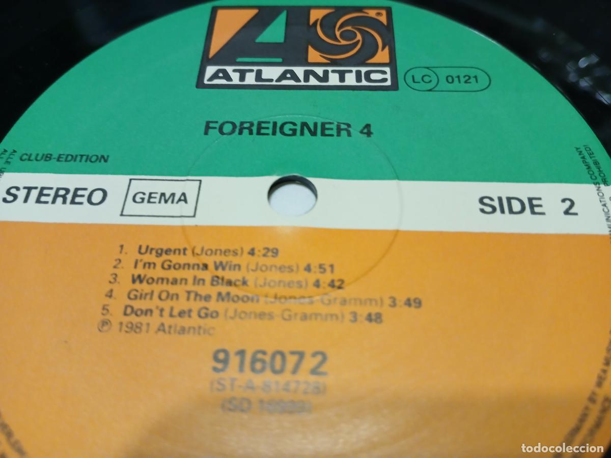 Discos de vinilo: Foreigner &ndash; 4- (1982) LP disco vinilo - Foto 2