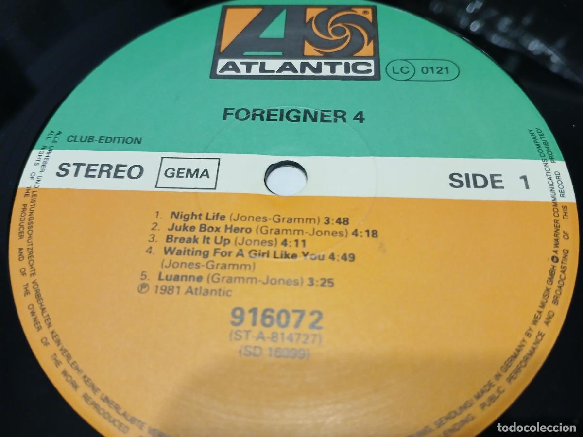 Discos de vinilo: Foreigner &ndash; 4- (1982) LP disco vinilo - Foto 3