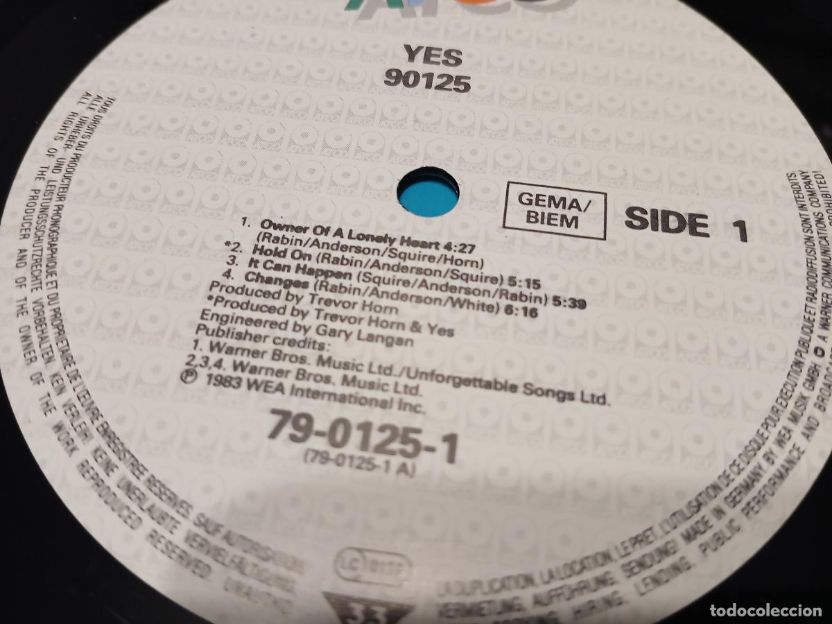 Discos de vinilo: Yes &ndash; 90125- LP disco vinilo - Foto 2