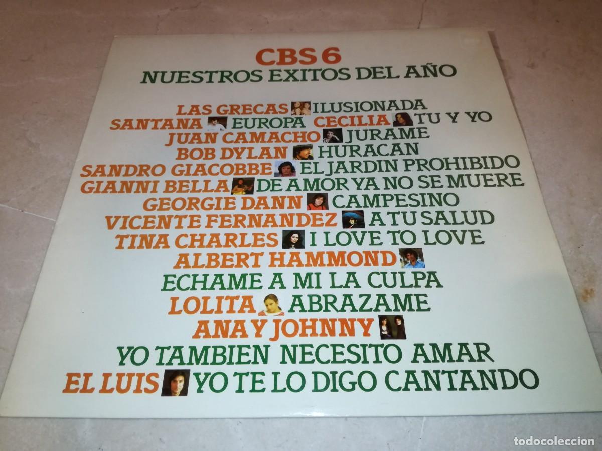 Discos de vinilo: CBS 6-NUESTROS EXITOS DEL A&Ntilde;O-BOB DYLAN, LAS GRECAS,EL LUIS, ETC - Foto 1