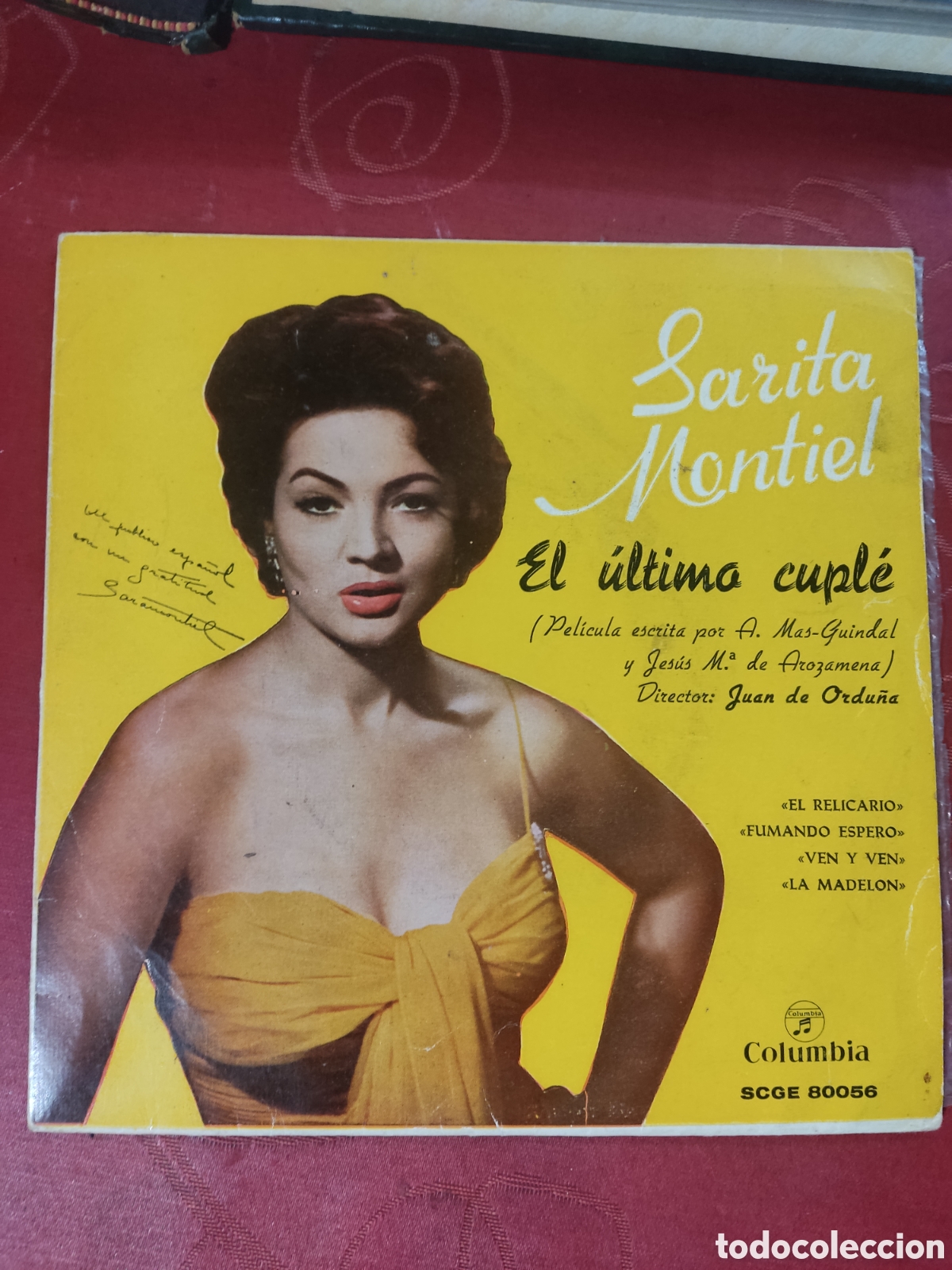 Discos de vinilo: Sarita Montiel ( El &uacute;ltimo cupl&eacute;) - Foto 1