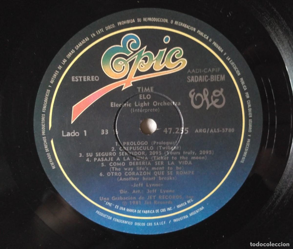 Discos de vinilo: Electric Light Orchestra (ELO) - Time (LP Argentina) - Foto 2