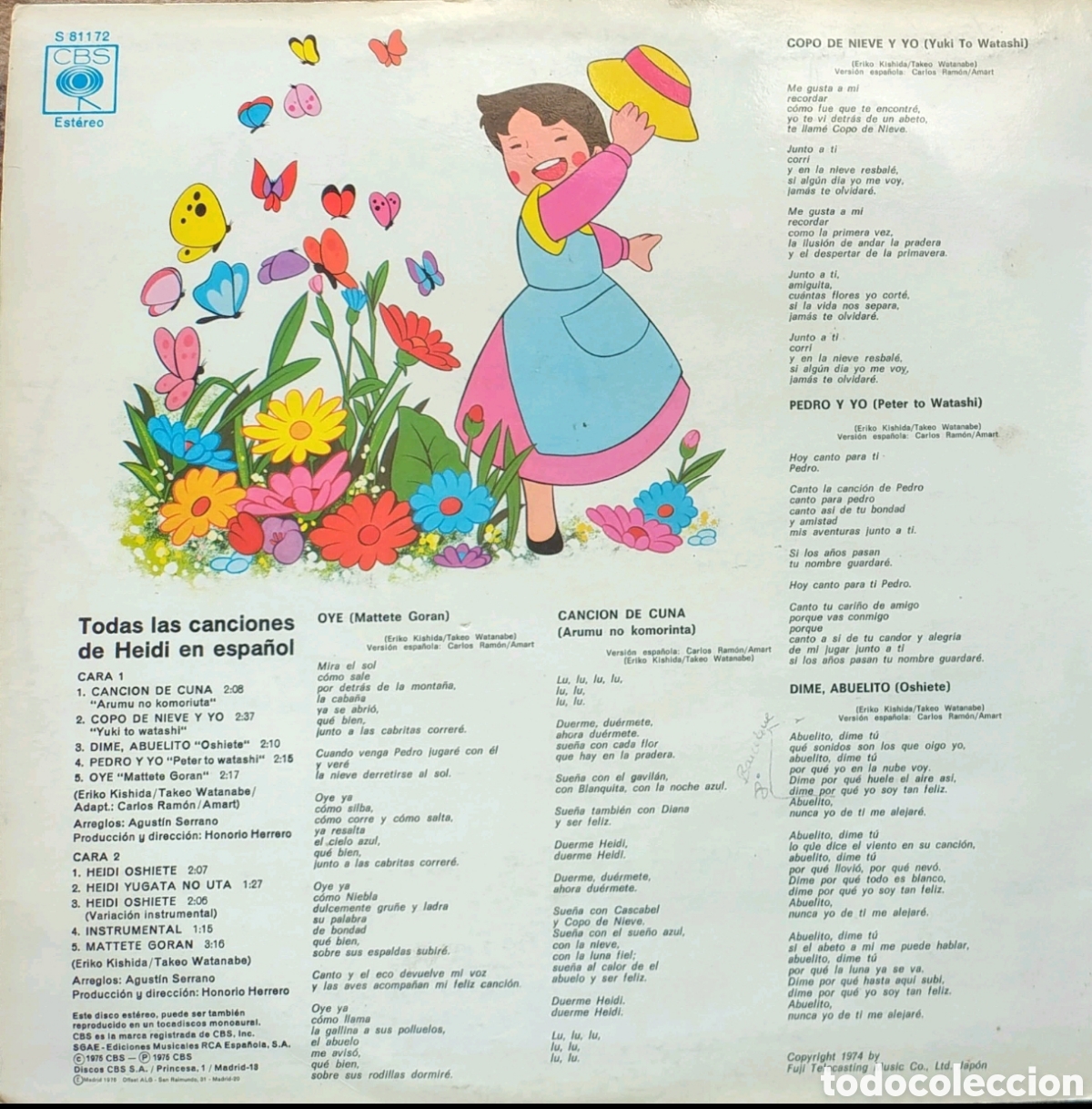 Discos de vinilo: Todas las canciones de Heidi en Espa&ntilde;ol - Foto 2