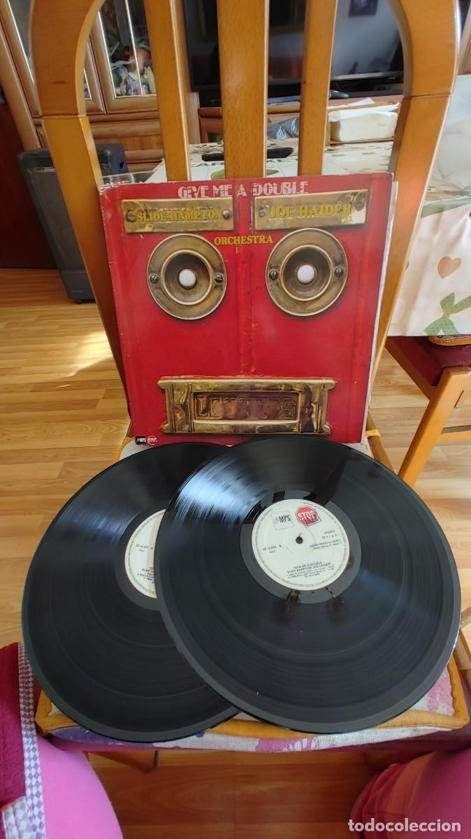 Discos de vinilo: SLIDE HAMPTON Y JOE HAIDER-LP DOBLE GIVE ME A DOUBLE-GATEFOLD - Foto 1