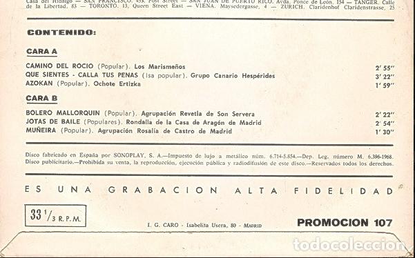 Discos de vinilo: Folklore musical de Espa&ntilde;a -- EP - Foto 2