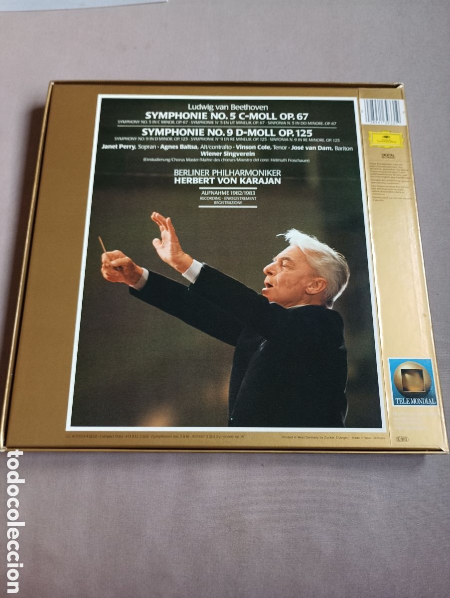 Discos de vinilo: Sinfon&iacute;as 5 & 9 BEETHOVEN - Foto 2