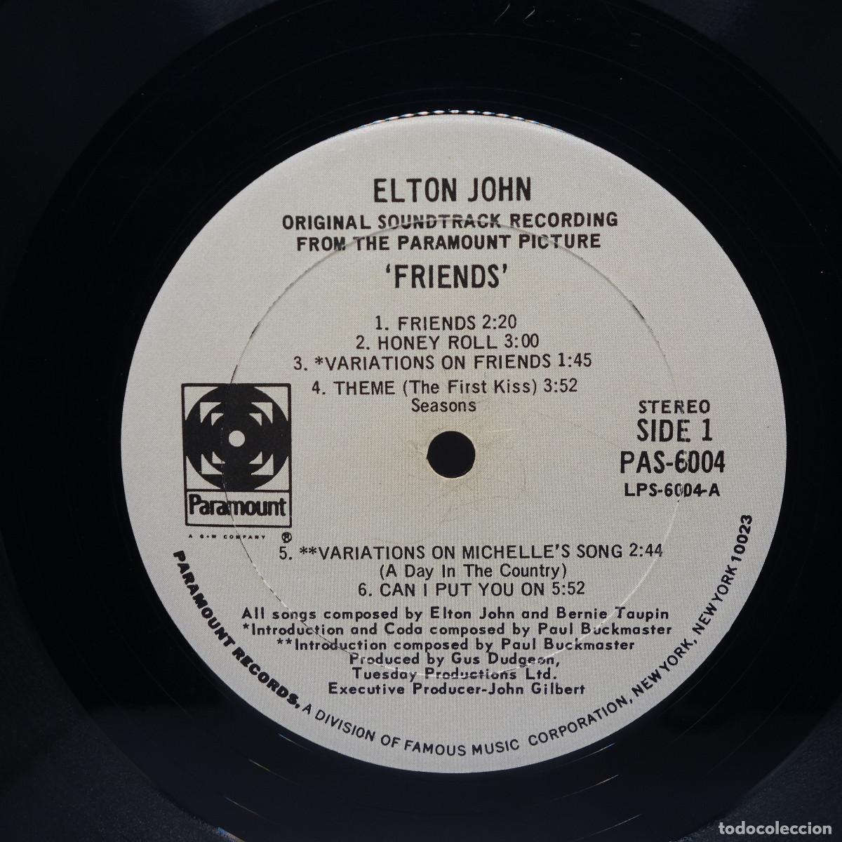 Discos de vinilo: ELTON JOHN - FRIENDS - Foto 6